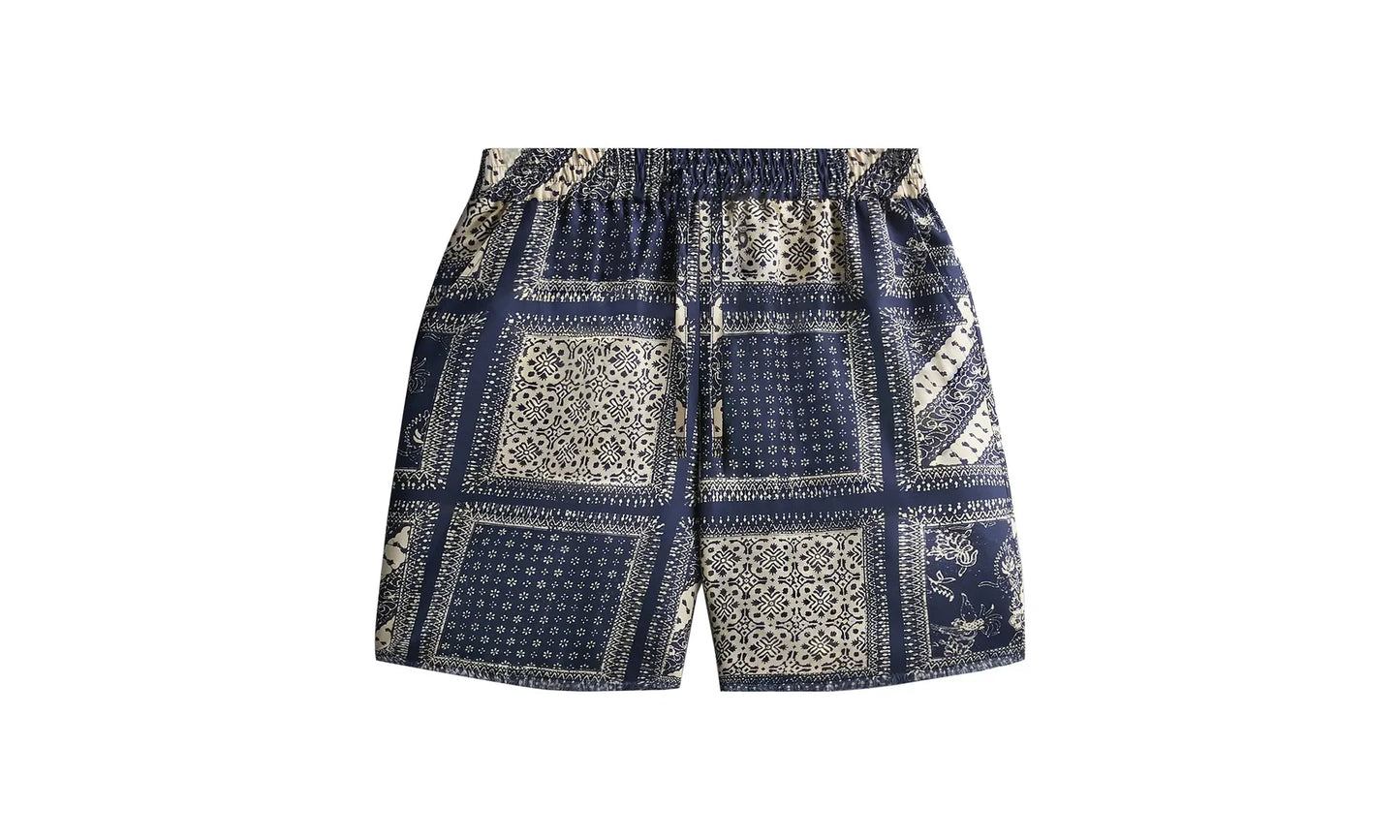 Silk Twill Lewis Shorts "Navy" KHM060592 438
