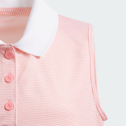 Kids' adidas Ottoman Striped Sleeveless Polo Shirt