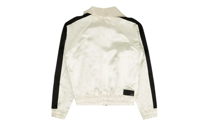 Full Zip Satin Track Jacket "White" MJT001 111 WHIT