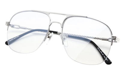 Snatch Half Rim 18KT "White Gold / Light Gray Gradient Flash Silver" HRSN2 0007 31T5