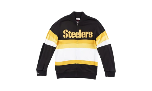 NFL Front Stripe Full Zip Sweater "Pittsburgh Steelers - Black" SWTRAJ18024 PSTBLCK