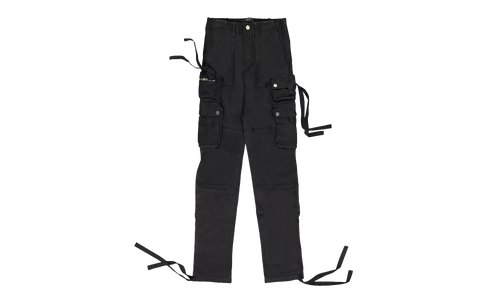 Tactical Leather Cargo Pants "Black" PS22MLP003_Black
