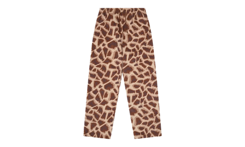 Faux Fur Giraffe Print Sweatpant "Brown" DT540