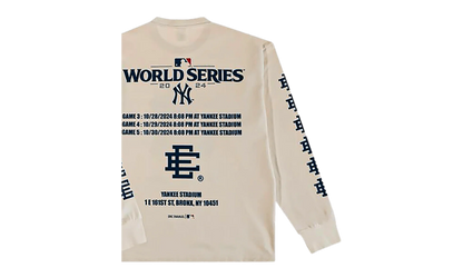 EE LONG SLEEVE T-SHIRT "YANKEES WORLD SERIES - Cream/ Navy" EE738
