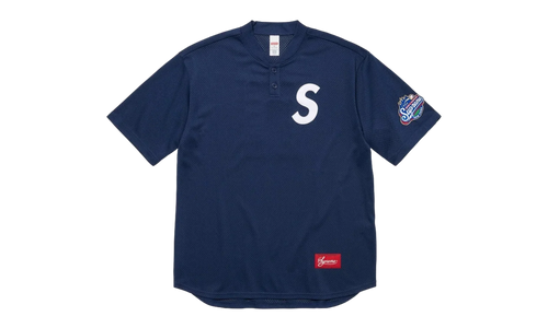 S Logo Baseball Henley T-shirt "FW24 - Navy" SU27426