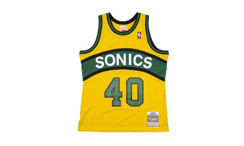 NBA Shawn Kemp Reload Swingman Jersey "1994 Seattle Supersonics - Yellow" SMJYCP19285 SSUYELL94SKE