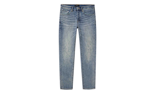 P001 Weft Buckshot Jeans "Mid Indigo" P001 CWBK425