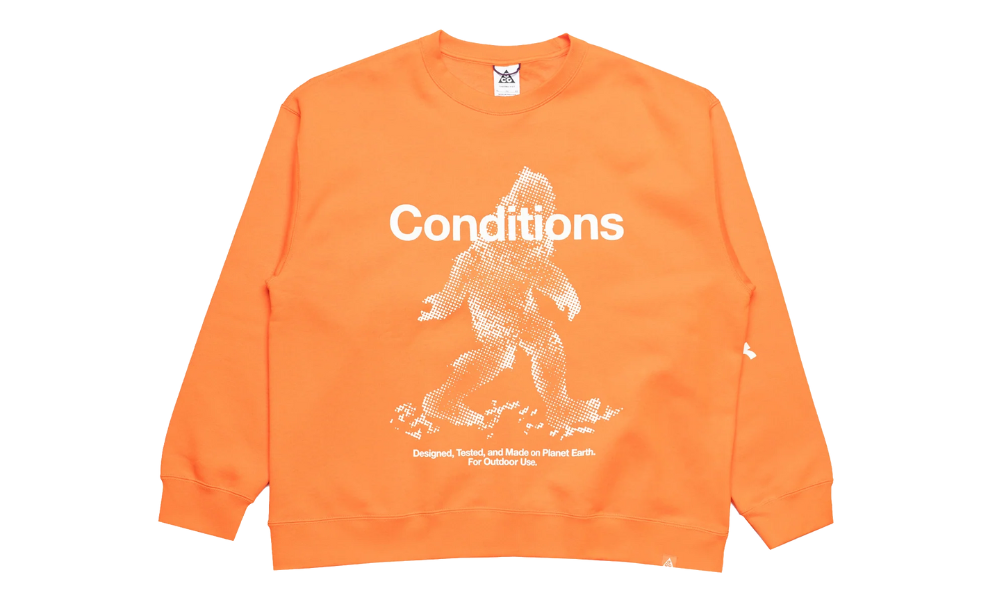 ACG Tuff Fleece Therma-Fit Pullover Crew-Neck Sweatshirt "Safety Orange" IF1490 819