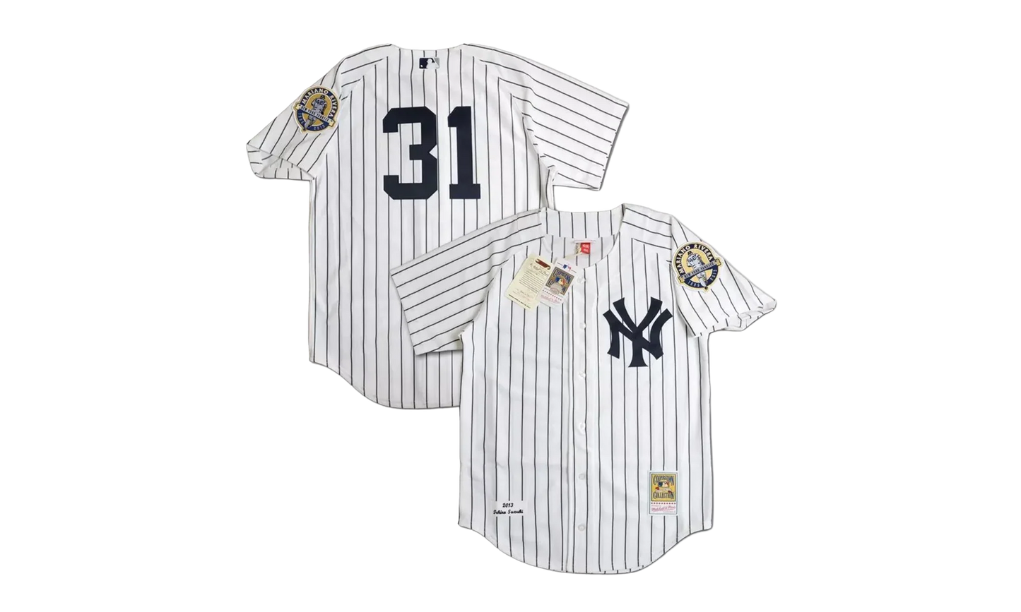 MLB Ichiro Suzuki Home Jersey "2013 New York Yankees – White / Navy" AJY15349 NYY13ISUWHNY