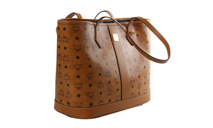 Medium Liz Shopper in Visetos "Cognac" MWPGSLR02CO001
