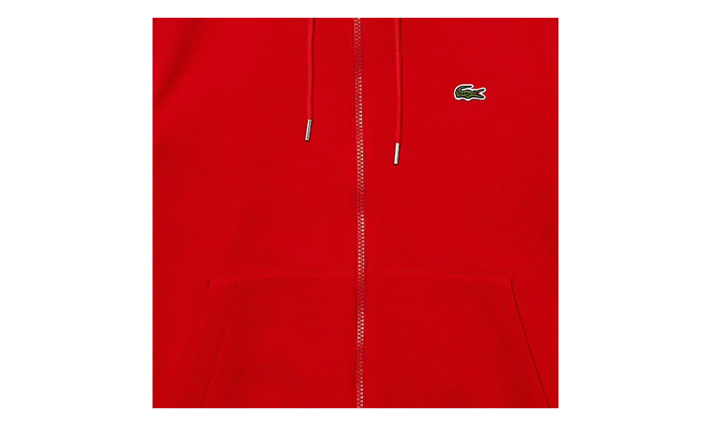 Fleece Zip-Up Hoodie "Red / Beige / Navy" SH6885 51 1FU