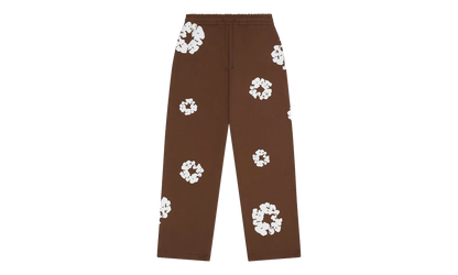 Cotton Wreath Open Hem Sweatpants "Brown" DT422
