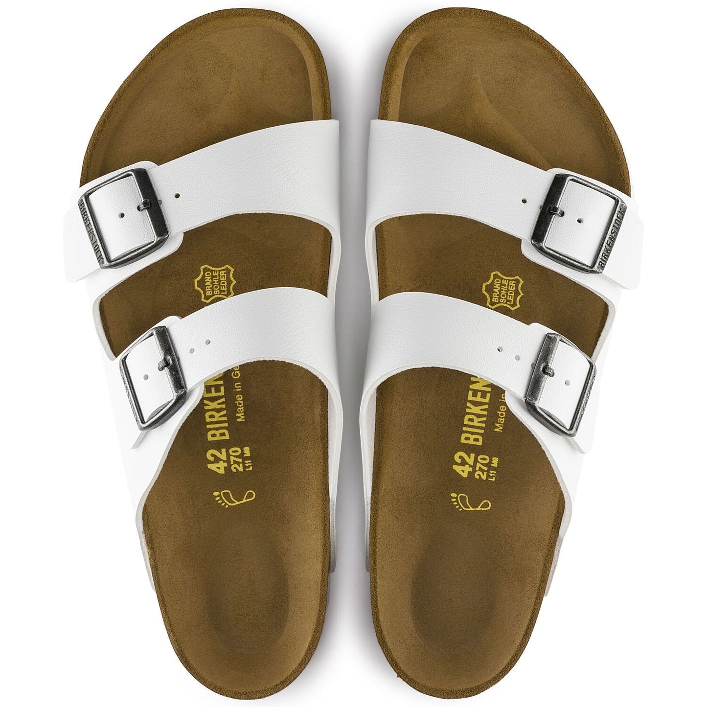 Arizona Birko-Flor Classic Footbed Sandal in White