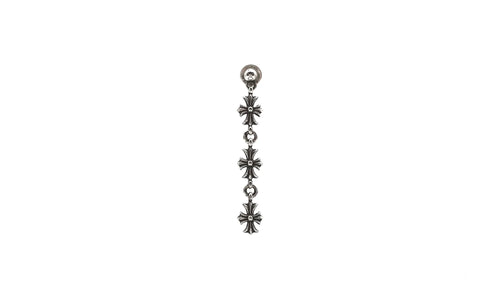 Tiny E Plus 3 Link Earring Drop "Single Earring - Silver" CHRM0669