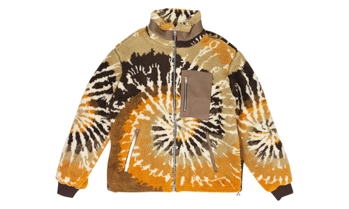 Tie Dye Polar Track Jacket "Orange And Black" PS22MKF014_666
