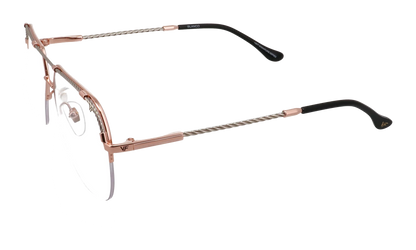 Blanco Half Rim 24KT Two-Tone "Rose / White Gold / Clear" HRBA2 0006 17A3