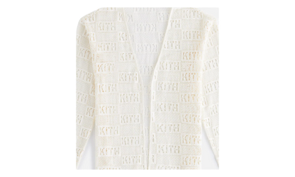 Ethan Logo Lace Cardigan "Off-White" khw010111 114