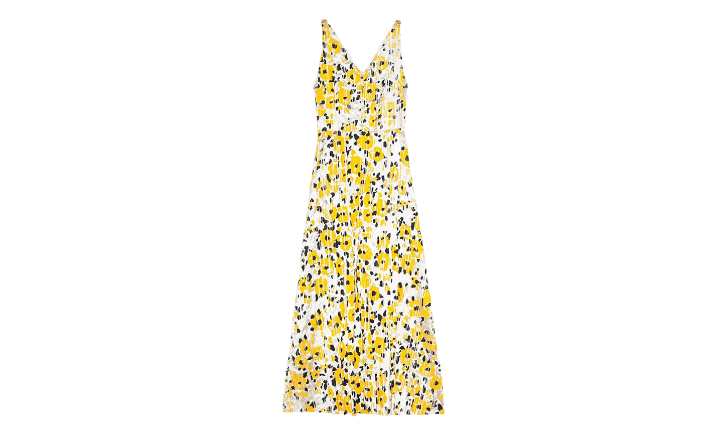 FLORAL SLEEVELESS A-LINE MIDI DRESS "Yellow" RW DR0127 5775 A23 0210