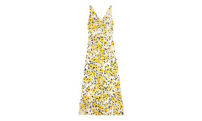 FLORAL SLEEVELESS A-LINE MIDI DRESS "Yellow" RW DR0127 5775 A23 0210