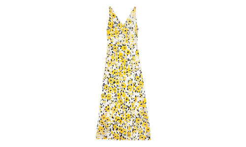 FLORAL SLEEVELESS A-LINE MIDI DRESS "Yellow" RW DR0127 5775 A23 0210