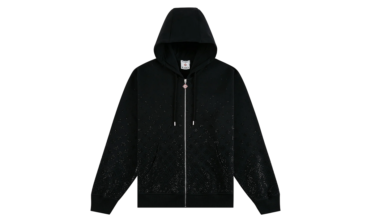 Crystal Monogram Long Sleeve Sweatshirt "Black" M P26 JTP 512 01