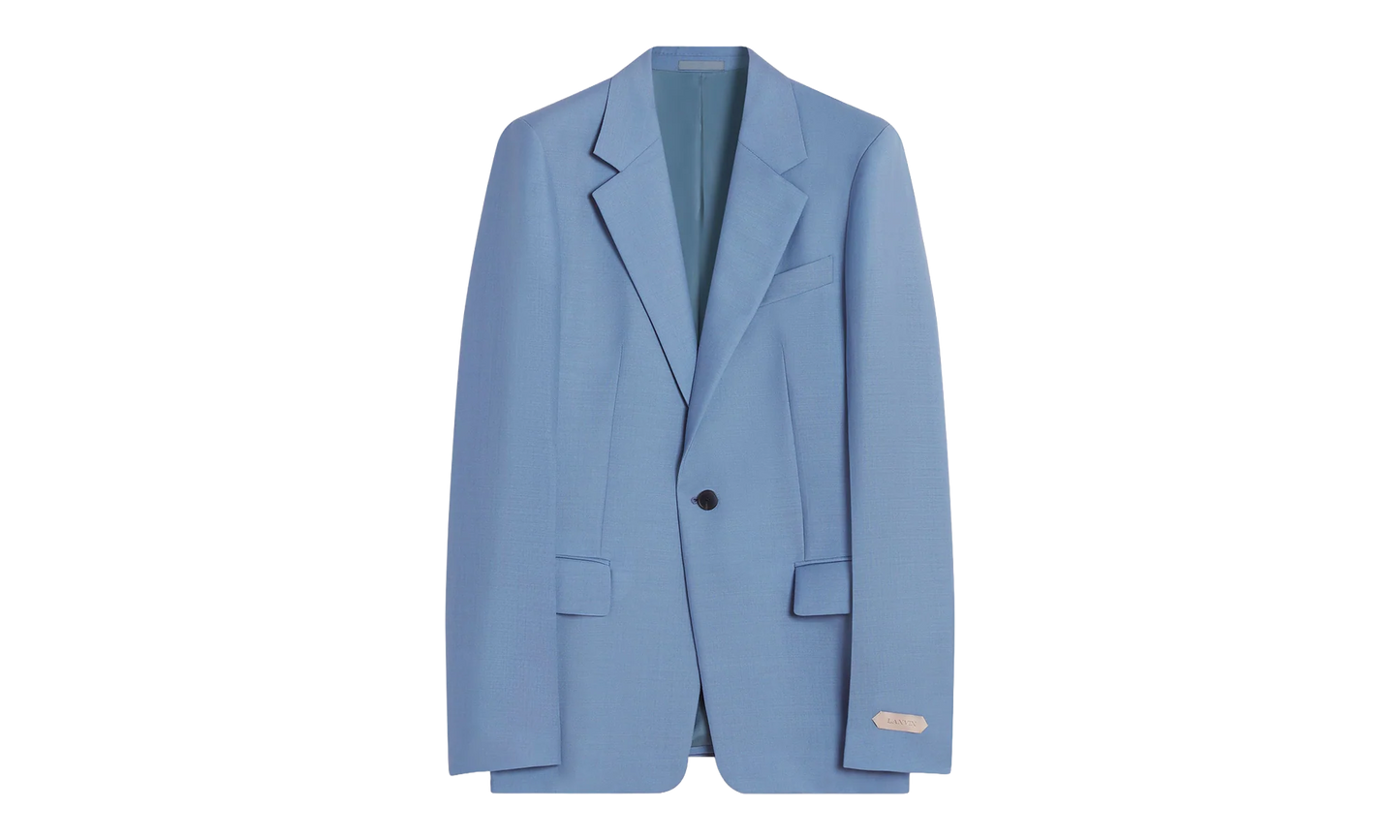 VIRGIN WOOL SINGLE-BREASTED JACKET "BLUE" RM JA0007 5858 P24 134