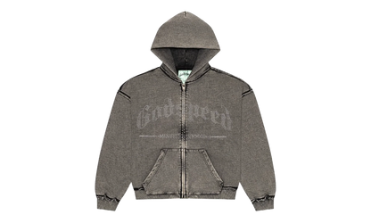 Studded OG Logo Hoodie "Grey Wash" GS009