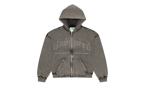 Studded OG Logo Hoodie "Grey Wash" GS009