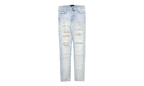 Plaid Patch Thrasher Jeans "Light Indigo" PF22MDS018 485