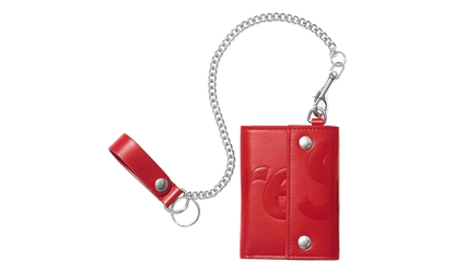 Leather Chain Wallet "SS25 - Red" SU27225