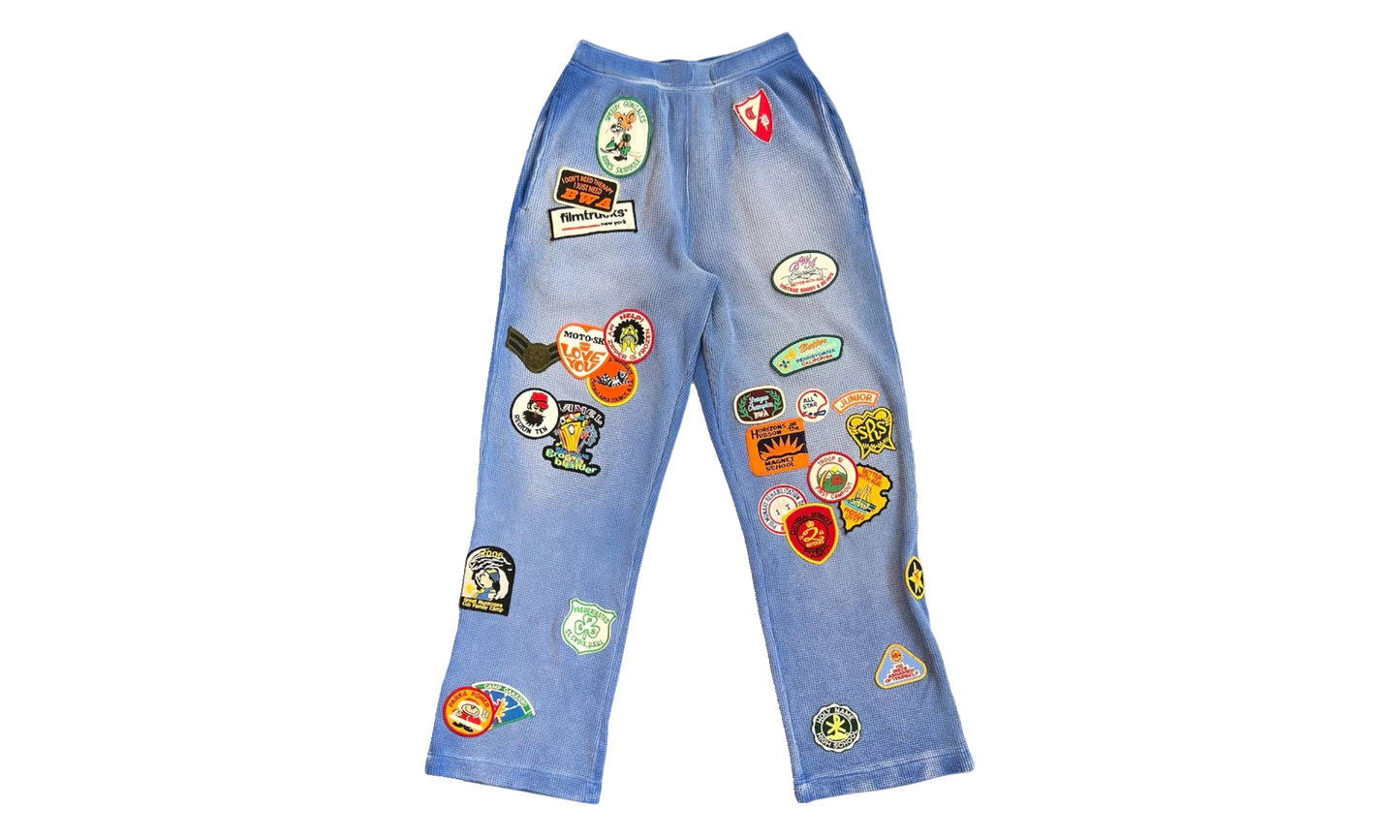 Gentlemen'S Waffle Sweatpants "Blue" BWA88