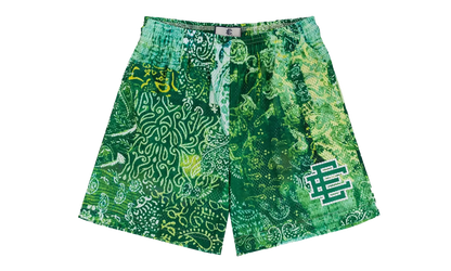 EE Basic Shorts "Neon Green Paisley" EE236