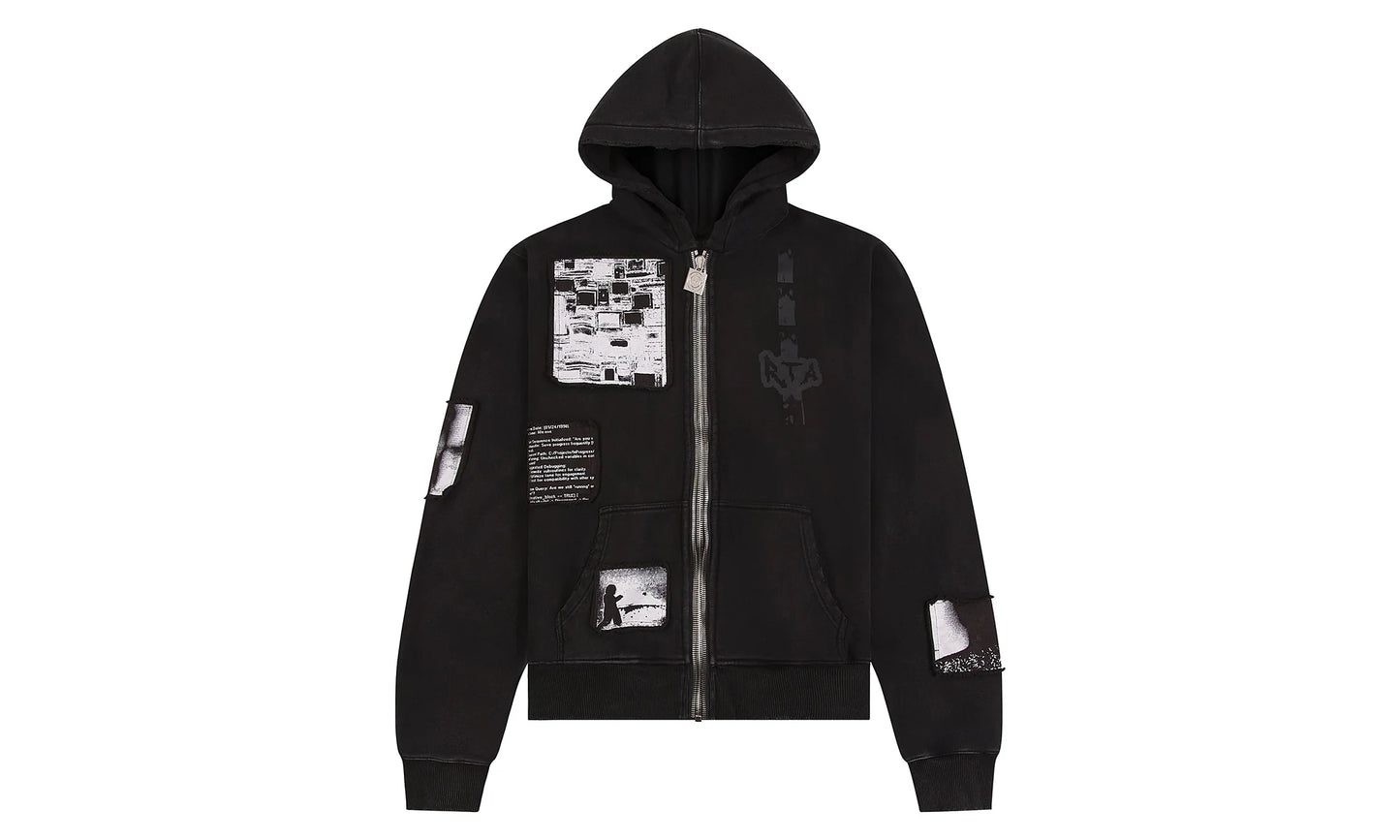 Zev Digital Patch Hoodie "Black" MDGDK909 BLK