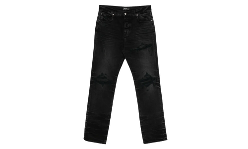 Leather Straight MX1 Jean "Vintage Black" AMDNGH1086 097
