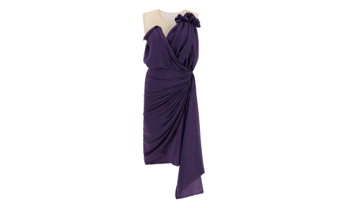 DRAPED MINI DRESS "RAISIN" RW DR0121 4778 E22 79