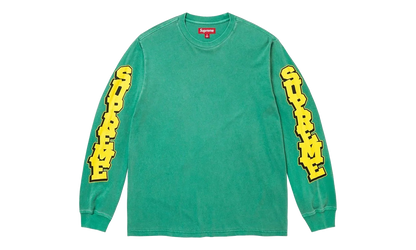 Cracked Sleeve Long Sleeves Top "SS26 - Washed Green" SU27436