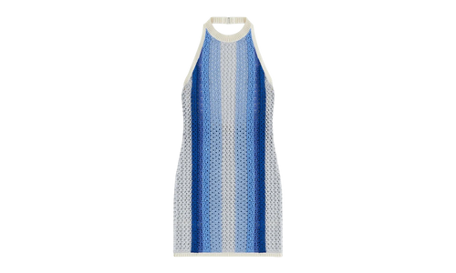 Crochet Knit Anya Mini Dress "Kyanite" KITH10