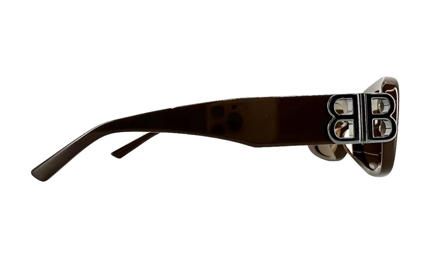 Acetate BB Hinge Oval Frame Sunglasses "Brown" BB0310SK 004