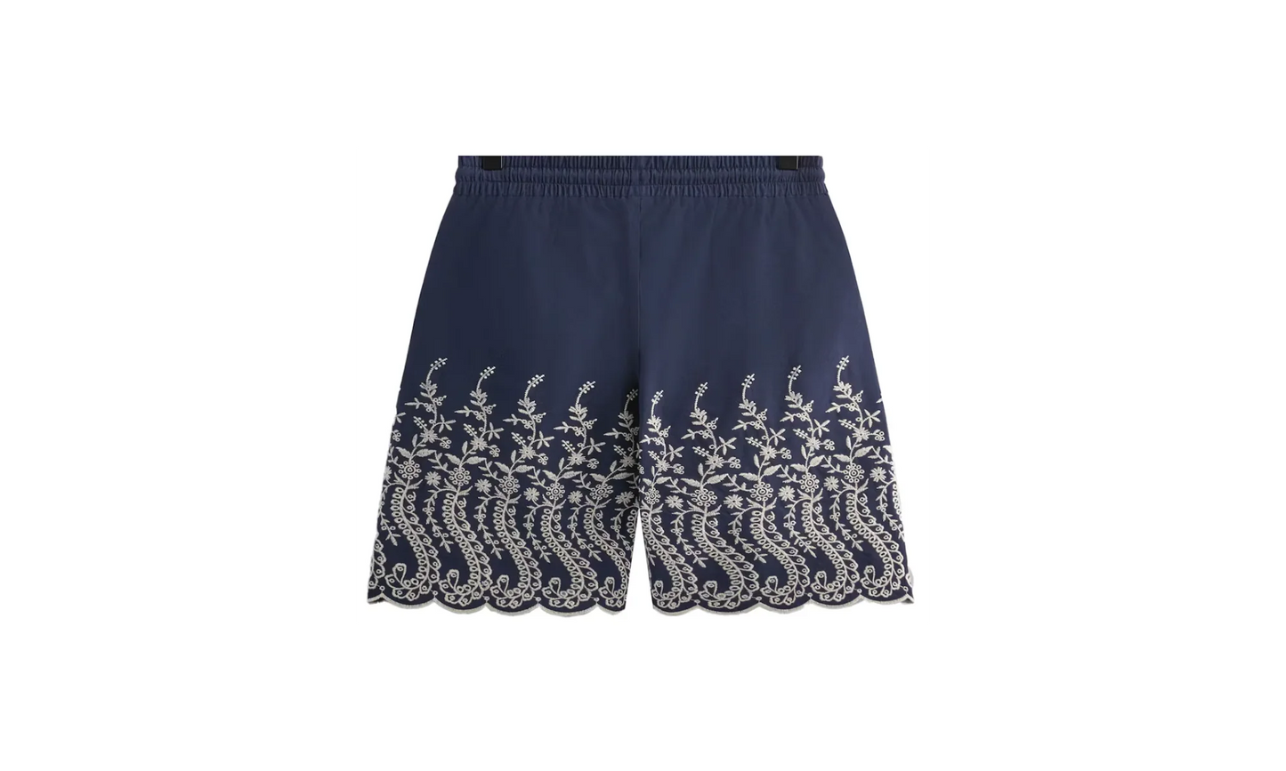 Floral Eyelet Lewis Short "Navy" KHM060594 5033