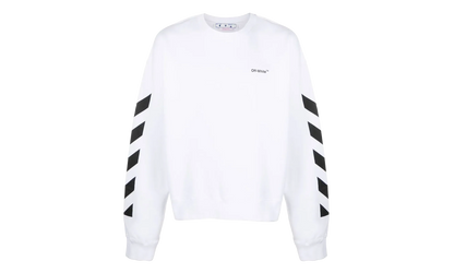 Diagonal Helvetica Oversized Sweatshirt "White" OMBA058C99FLE0010110