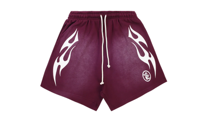 Flame Shorts "Burgundy / White" HSR099