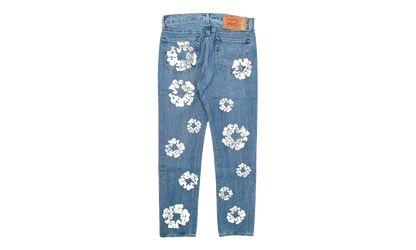 Levi's 501 Cotton Wreath Logo Jeans "Light Wash / Indigo / White" DT303