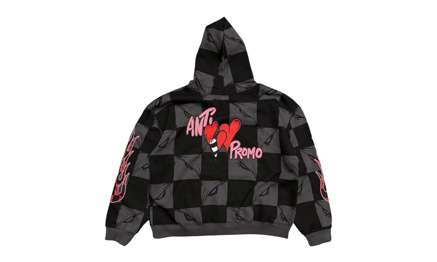 Anti Promo 99 Eyes ATL Flame Hooded Sweatshirt "Black / Grey" MB15