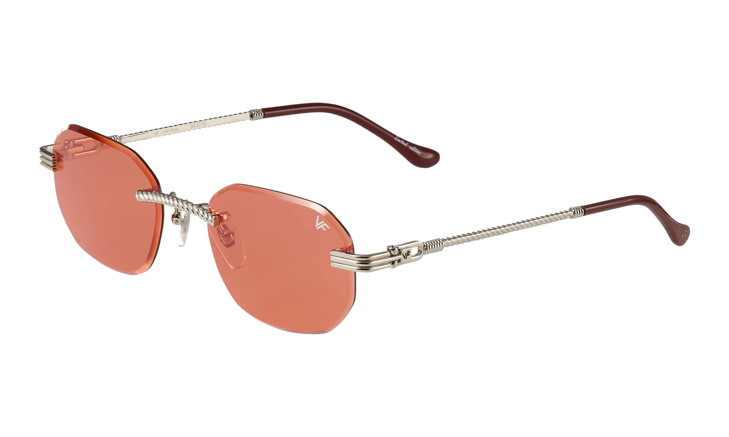 Hustler Rimless Drill Mount 24KT "White Gold / Blood Orange" DMHU2 0048 44C5