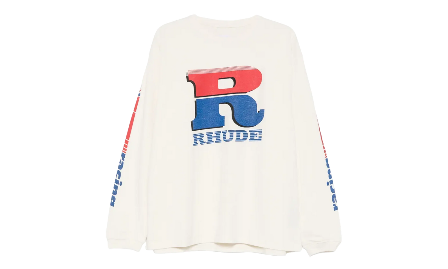 Split Petrol Logo Long-Sleeve Tee "Vintage White" RHPS26TT17012