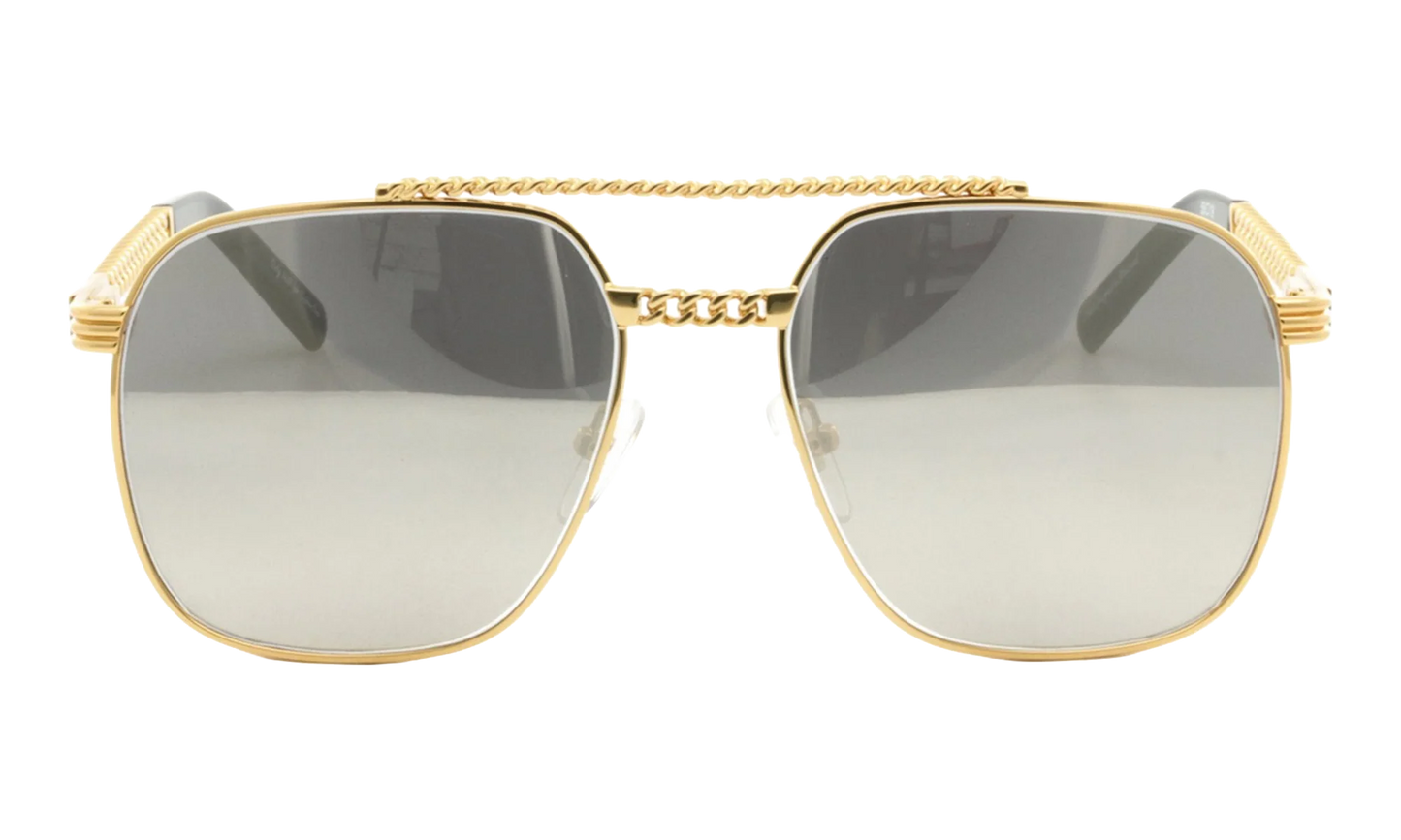 XL Cuban Link Edition 24KT "Yellow Gold / Dark Gray Gradient Mirror Flash Silver" CLXL2 0001 16D3
