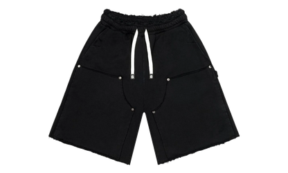 Distressed Carpenter Flat Shorts "Black" GS169