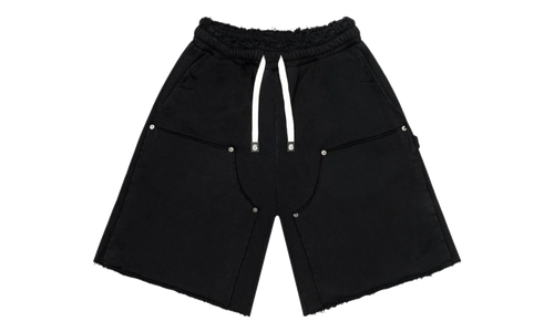 Distressed Carpenter Flat Shorts "Black" GS169