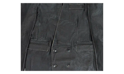 MARTINE ROSE LEATHER DOUBLE BREASTED LEATHER JACKET "BLACK" MRAW23521
