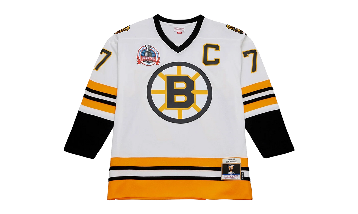 NHL Ray Bourque White Jersey "1989 Boston Bruins - White" JY9023 BBNWHIT
